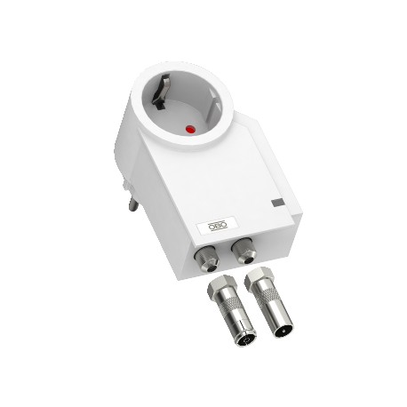 FC-TV-D 5092808 OBO BETTERMANN Finecontroller inklusive TV Schutz, 230V, reines Weiß, 9010,