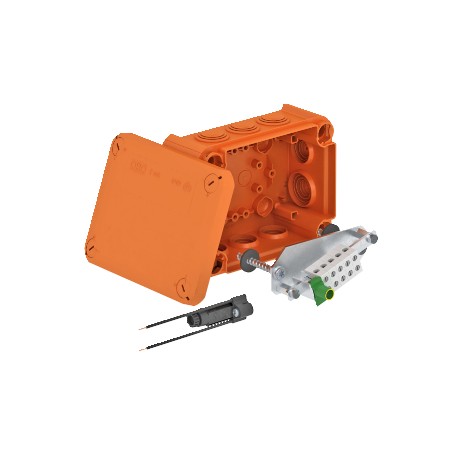T 100 ED 6-6 F 7205550 OBO BETTERMANN Junction box E30/E90, with fuse holder, 150x116x67, Pastel orange, 200..