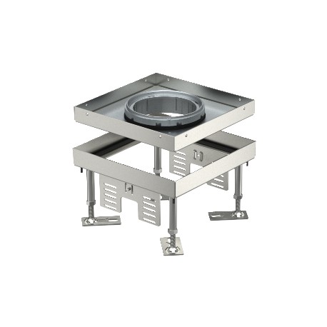 RKFN2 4 VS 25 7409364 OBO BETTERMANN Platz Kassette für Tubus, 200x200mm, Edelstahl, Klasse 304, VA, 1.4301