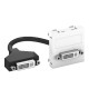 MTG-DVI F RW1 6104754 OBO BETTERMANN Multimedia support, DVI with cable, socket-socket, 45x45mm, Pure white,..