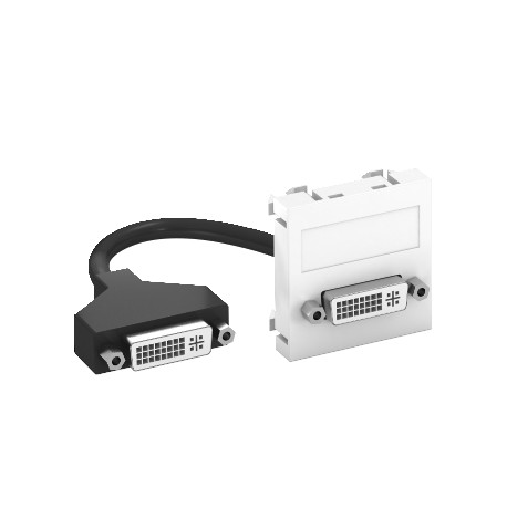 MTG-DVI F RW1 6104754 OBO BETTERMANN Multimedia support, DVI with cable, socket-socket, 45x45mm, Pure white,..
