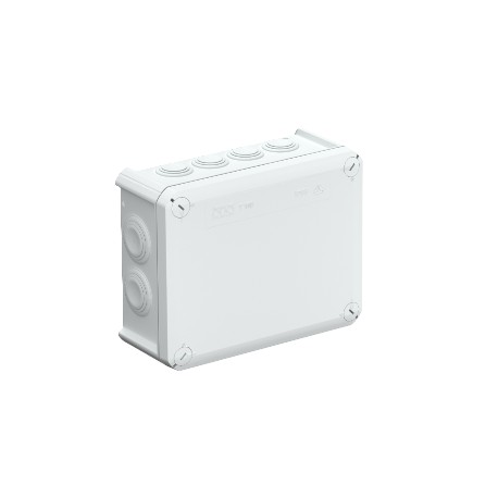 T 160 RW 2007541 OBO BETTERMANN Junction box with entries, 190x150x77, Pure white, 9010, Polypropylene, Glas..
