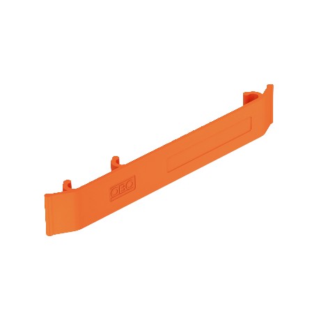 KS GR OR 6017712 OBO BETTERMANN Identification plate for mesh cable trays, 127x18, Pastel orange, 2003, Poly..