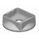 177 U 5207371 OBO BETTERMANN Base para abrazadera, tipo 177/VA, gris claro, RAL 7035, Polipropileno, PP