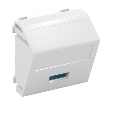 MTS-U3A S RW1 6104886 OBO BETTERMANN Prendere multimediale, USB 3.0 A, con connessione a vite, 45x45mm, bian..