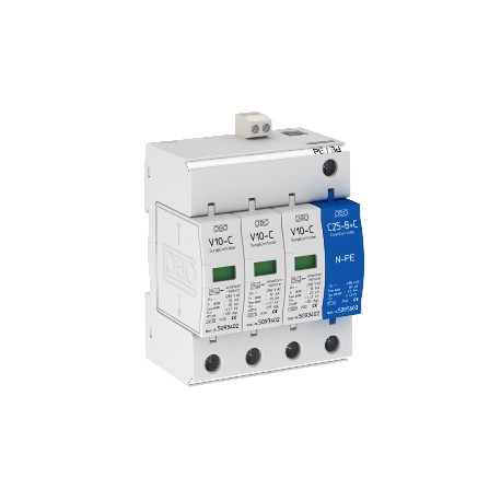 V10-C 3+NPE+FS 5094931 OBO BETTERMANN scaricatore sobret. Tipo 2 + 3, 3 + 1 Versioned con FS, 280V,