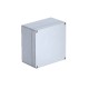 Mx 241610 LGR 2011328 OBO BETTERMANN Caja vacía de aluminio, 240x160x100, gris claro, RAL 7035, recubierto c..