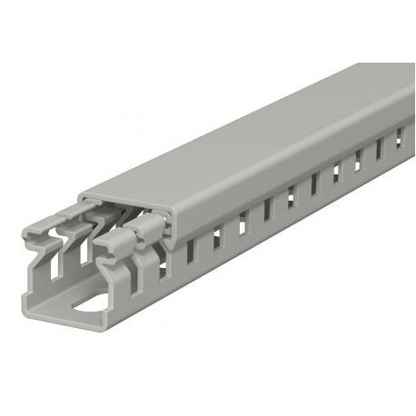 LK4 15015 6178001 OBO BETTERMANN Geschlitzt Kabelkanalsystem, 15x15x2000, steingrau, 7030, Polyvinylchlorid,..