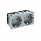 STD-D0 AL2 6120032 OBO BETTERMANN Toma eléctrica 0°, doble STD-D0 AL2, conexión a tierra 250V, 10/16A Polica..