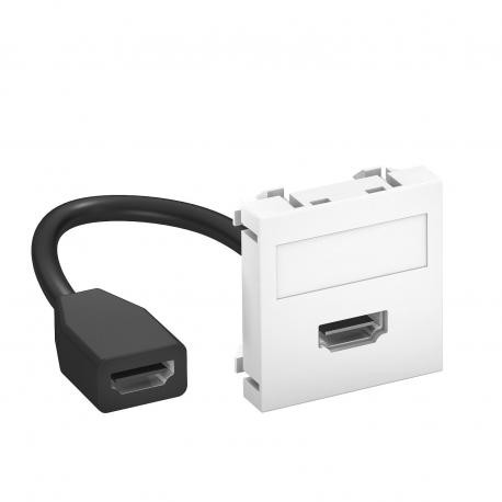 MTG-HD F RW1 6104826 OBO BETTERMANN Prenez multimédia HDMI, avec câble de connexion, 45x45mm, blanc pur, 901..