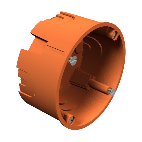 HG 60-35 2003426 OBO BETTERMANN Box, empty cavity wall, Ø68mm, H35mm, Orange, Polypropylene, PP