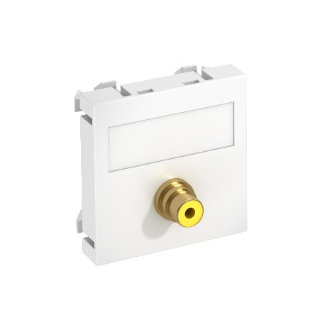 MTG-R F RW1 6104994 OBO BETTERMANN Prendere multimediali, video RCA, 1x intoppo, prendere-take, 45x45mm, bia..
