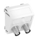 MTS-2BC F RW1 6105102 OBO BETTERMANN Prenez multimédia, audio BNC, hitch 2x, prenez-take, 45x45mm, blanc pur..