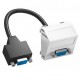 MTS-VGA F RW1 6104670 OBO BETTERMANN Prenez multimédia, VGA, avec câble de connexion, 45x45mm, blanc pur, 90..