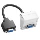 MTS-VGA F RW1 6104670 OBO BETTERMANN Prendere multimediale, VGA, con cavo di collegamento, 45x45mm, bianco p..