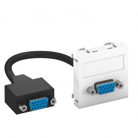 MTG-VGA F RW1 6104658 OBO BETTERMANN Prenez multimédia, VGA, avec câble de connexion, 45x45mm, blanc pur, 90..