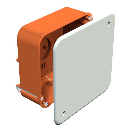 HV 100 KD 2003449 OBO BETTERMANN Caja de conexión, pared hueca, 105x105x50, naranja, Polipropileno, PP