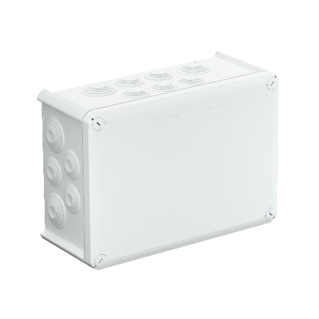 T 350 RW 2007568 OBO BETTERMANN Scatola di giunzione con coni, 285x201x120, bianco puro, 9010, in polipropil..
