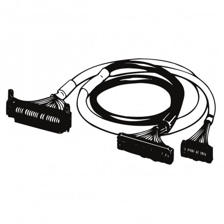 XW2Z-0200CK-L01 377633 XW2Z0484E OMRON Câble de connexion d'e/S, FCN56 à MIL20+MIL40, L 200 cm