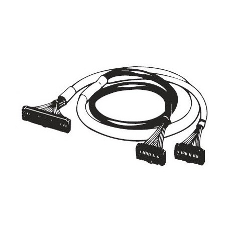 XW2Z-0075FH-L01 377654 XW2Z0505A OMRON Cable conexión E/S, MIL40 a MIL20x2, L 75 cm