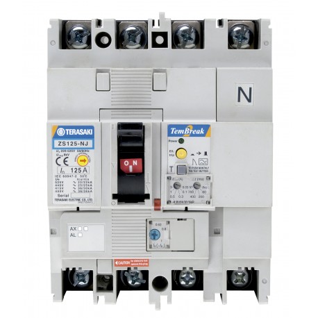319143 TERASAKI H250NE250 Serie Alto Poder de Corte Electrónico (LSI)+ protección Neutro. 4Polos 250A 125kA ..