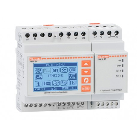 PMVF51 LOVATO INTERFACE PROTECTION UNIT COMPLIANT WITH ITALIAN STANDARD CEI 0-21, AUGUST 2017 EDITION FOR TH..