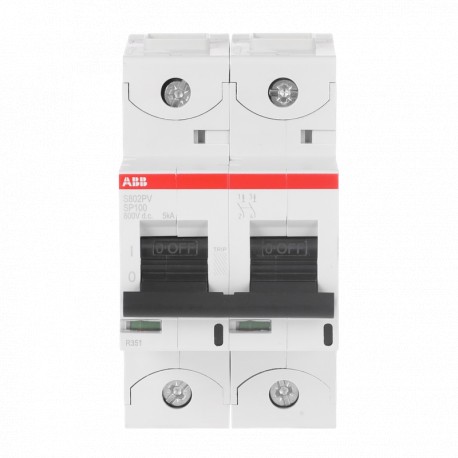 2CCF019607R0001 ABB S802PV-SP100 de Haute Performance de la MCB