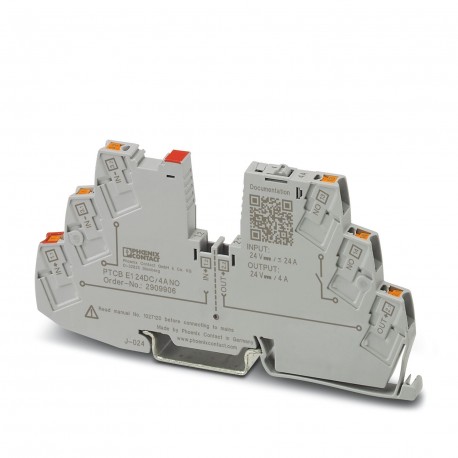 PTCB E1 24DC/4A NO 2909906 PHOENIX CONTACT Interruptor electrónico para protección de equipos de un canal pa..