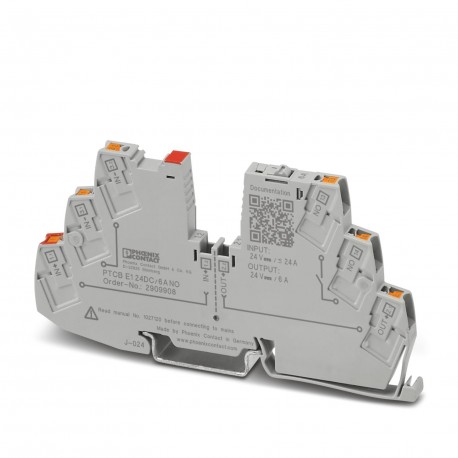 PTCB E1 24DC/6A NO 2909908 PHOENIX CONTACT Interruptor electrónico para protección de equipos de un canal pa..