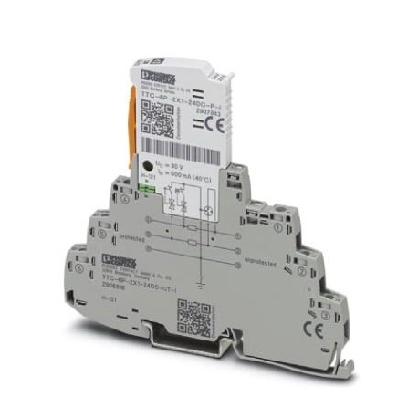TTC-6P-2X1-24DC-UT-I 2906810 PHOENIX CONTACT Protection antisurtension, consistant en une fiche de protectio..