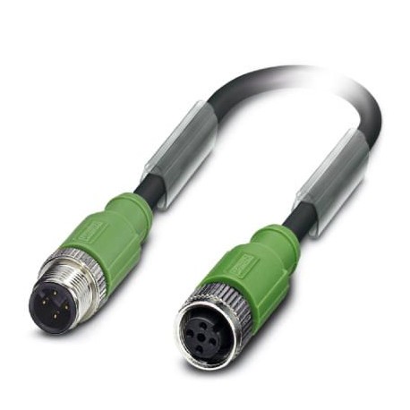 SAC-4P-M12MS/0,6-PUR/M12FSSHBK 1553899 PHOENIX CONTACT Кабель для датчика / исполнительного элемента