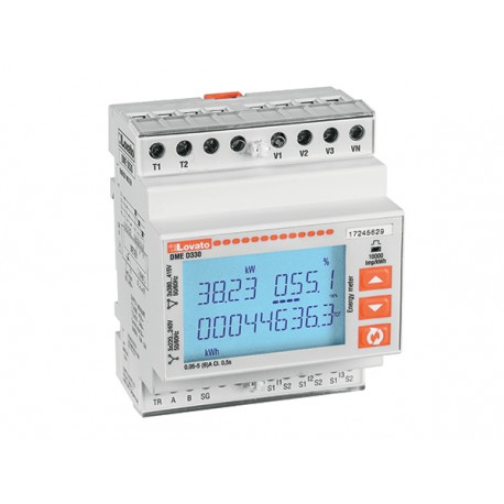 DMED330MID LOVATO ENERGY METER, THREE PHASE WITH OR WITHOUT NEUTRAL, MID CERTIFIED, NON EXPANDABLE, CONNECTI..
