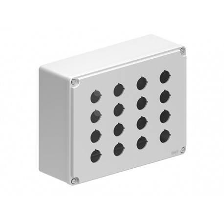LPZM16CA8 LOVATO MULTIHOLES CONTROL STATIONS, EMPTY WITH NO ACTUATORS, FOR 16 ACTUATORS. GREY COVER