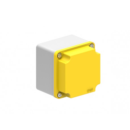 LPZM1E5 LOVATO METAL ENCLOSURE, 80X80X73MM, YELLOW COVER