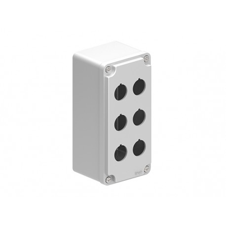 LPZM6CA8 LOVATO MULTIHOLES CONTROL STATIONS, EMPTY WITH NO ACTUATORS, FOR 6 ACTUATORS. GREY COVER