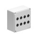 LPZM8CA8 LOVATO MULTIHOLES CONTROL STATIONS, EMPTY WITH NO ACTUATORS, FOR 8 ACTUATORS. GREY COVER