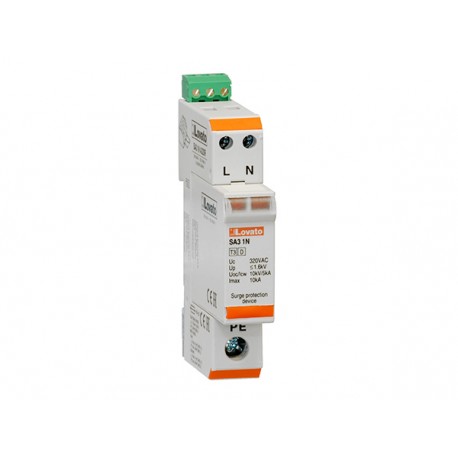 SA31NA320R LOVATO SURGE PROTECTION DEVICE TYPE 3, WITH PLUG-IN CARTRIDGE, COMBINATION WAVE Uoc/Icw (1.2/50 μ..