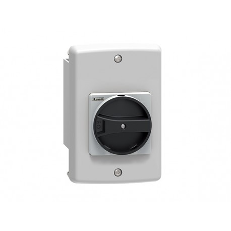 SM1Z1720R LOVATO FLUSH-MOUNT ENCLOSURE IP65 (4X) FOR SM1R... WITH ROTARY ACTUATOR BLACK. WIDTH 87MM