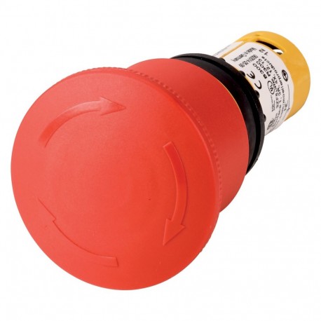 C22-PVT45P-K02 121611 Y7-121611 EATON ELECTRIC Emergency-stop, 45mm, pull/turn release, 2N/C, black
