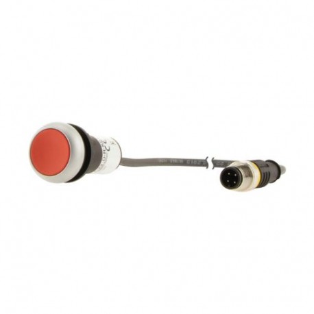 C22-D-R-K01-P5 181043 EATON ELECTRIC Pushbutton, flat momentary red 1 N/C with cable 1m and M12A plug