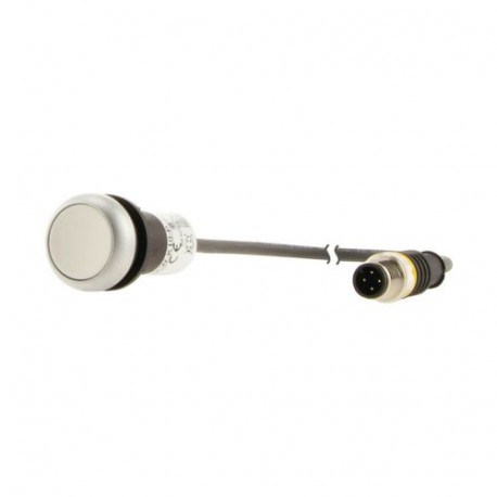 C22-D-W-K10-P5 181047 EATON ELECTRIC Кнопка плоская без фиксации белая 1 замыкающий контакт с кабелем 1 м и ..