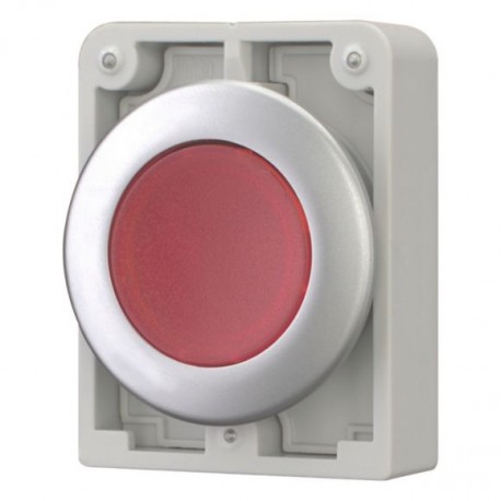 M30C-FDL-R 182926 EATON ELECTRIC Illuminated pushbutton actuators, Flat Front, flush, momentary, red, blank