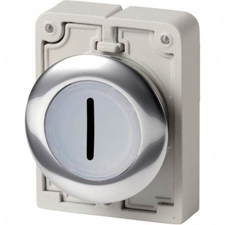 M30C-FDL-W-X1 182930 Y7-182930 EATON ELECTRIC Illuminated pushbutton actuators, Flat Front, flush, momentary..