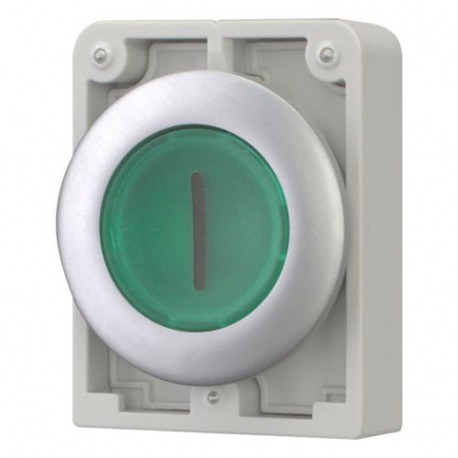 M30C-FDL-G-X1 182957 Y7-182957 EATON ELECTRIC Illuminated pushbutton actuators, Flat Front, flush, momentary..