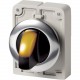 M30C-FWRLK-Y 187027 EATON ELECTRIC Illuminated selector switch actuators, Flat Front, with thumb-grip, yello..