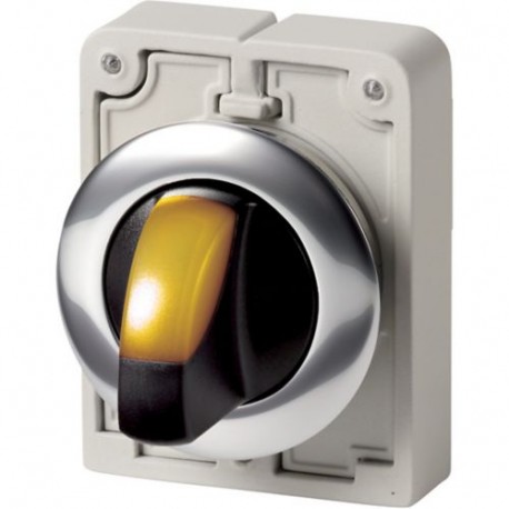 M30C-FWLK3-Y 187119 Y7-187119 EATON ELECTRIC Selector luminoso Maneta corta Retorno 3 posiciones Amarillo An..