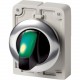 M30C-FWLKV-G 187124 EATON ELECTRIC Illuminated selector switch actuators, Flat Front, with thumb-grip, green..