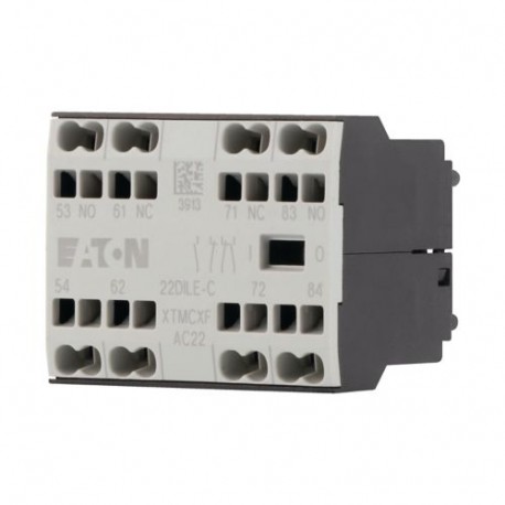 22DILE-C 230260 Y7-230260 EATON ELECTRIC Auxiliary contact, 2N/O+2N/C, surface mounting, spring clamp connec..
