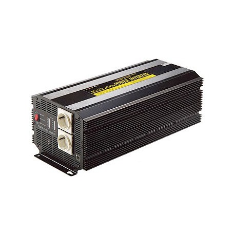 A301-2500W-24V MEANWELL Onduleur à onde sinusoïdale modifiée DC-AC 2500W, Entrée 12 VDC, Sortie 230VAC, inte..