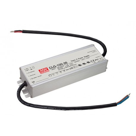 CLG-100-24 MEANWELL Driver LED, Entrada: 90-295V, ca, Salida: 24Vcc. 4APotencia: 96W, caja metálica. IP67. P..